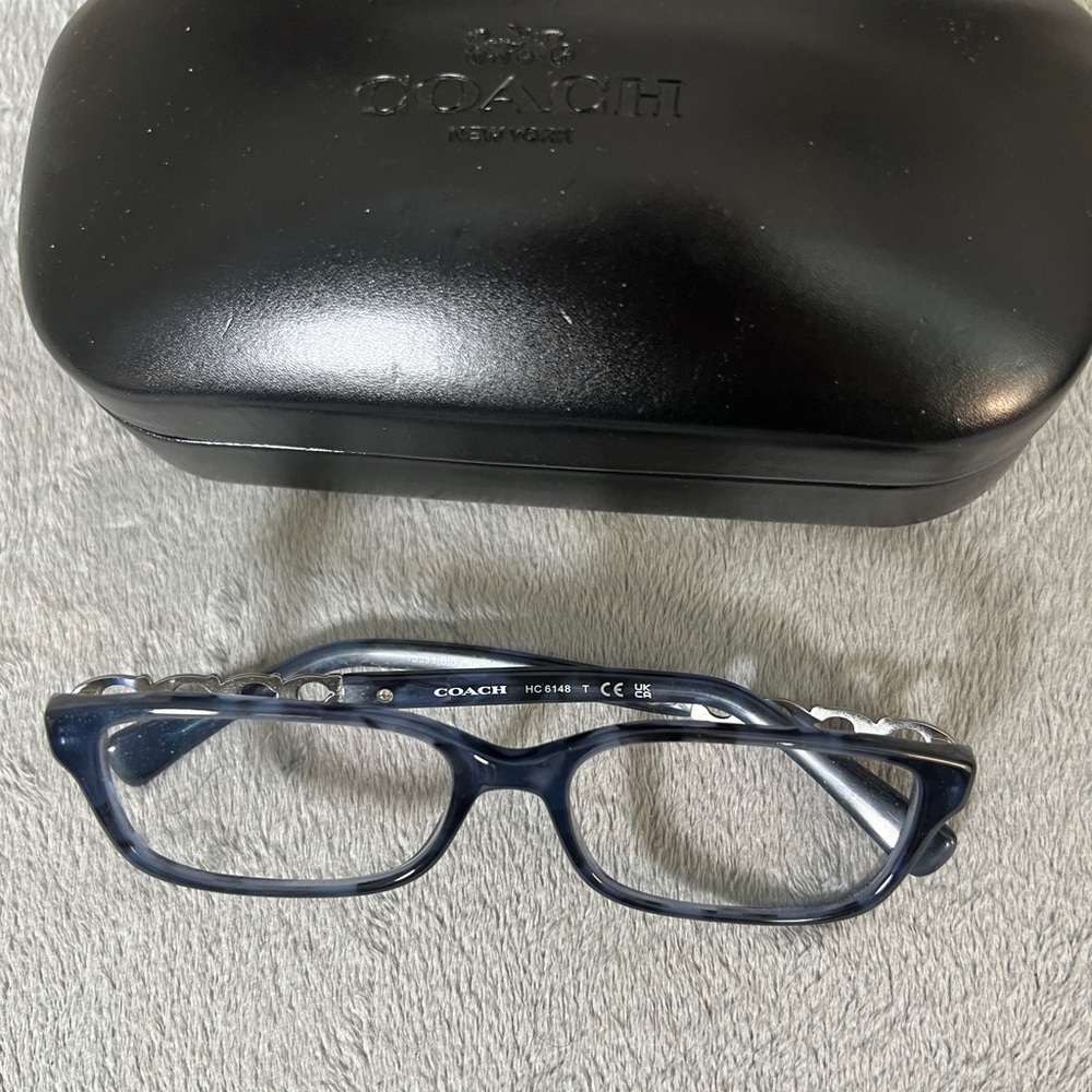 Coach marbled blue glasses frame for prescription glasses